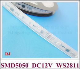 soft silicone tubes UK - Magic LED Strip Light SMD Soft DC12V 30led M With Silicone Tube Waterproof WS2811 CE ROHS Strips