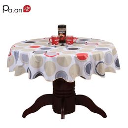 Pastoral Plastic Round Tablecloth PVC Oil Proof Waterproof Romantic Florals Printed Cover Wedding Decoration Clothes 211103