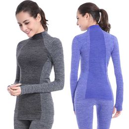 Winter Thermal Underwear Women Quick Dry Stretch Anti-microbial Warm Long Johns Female Casual Thermal Underwear Clothing 211108