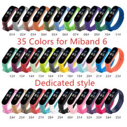 Dedicated watchband for xiaomi miband 6 Soft Silicone Wrist Band for XIAOMI MIBand 6 Bracelet Replacement Colorful Strap for mi band6 strap