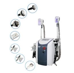 Portable Cryolipolysis Cryotherapy Slimming Machine 40K Cavitation RF Skin Tightening Lipo Laser 2 Freezing Handles Work At The Same Time