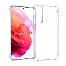 shockproof Clear transparent TPU with Four Corner Protective Case Cover Compatible for Samsung Galaxy S21 Ultra S21 FE S21 Plus S20 Note 20 S10 Plus Note 10+