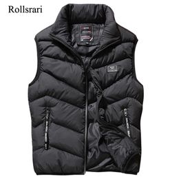 L-8XL Vest Men Autumn Spring Fashion Coats Cotton-Padded Men's Vests Male Sleeveless Jacket Casual Thickening Waistcoat 106 211102