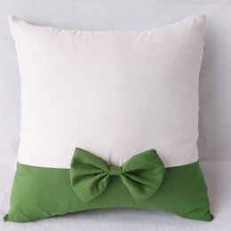 40*40cm Sublimation Bowknot Pillowcase Hotel Bedroom Sofa Cushion Cover DIY Personalized Gift Home Supplies