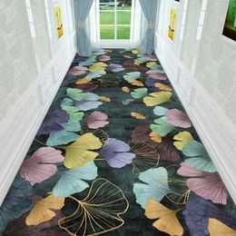 Carpets Fashion Bedroom Rug Carpet Brown Floral Corridor Kitchen Rugs Decor Floor Area Doormat Non-slip Home Living Room