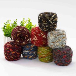 1PC New 250g natural unique Colourful space dye Wool Mohair Slub Yarn skein Crafts crochet yarn for knitting Sewing thread,X4020 Y211129