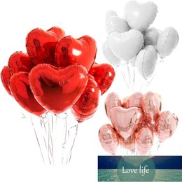 10pcs 18inch Red Heart Foil Balloons Helium Balloon Wedding Ballon Birthday Party Decorations Kids Adult Valentine's Day Baloon Factory price expert design Quality