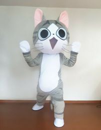 Mascot Costumes Grey Cat Mascot Costume Party Game Dress Outfit Advertising Halloween Adult Mascot Costume