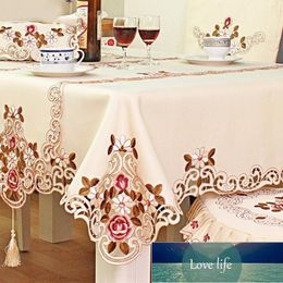 Household Kitchen European Pastoral Embroidered Tablecloth Table Cloth1