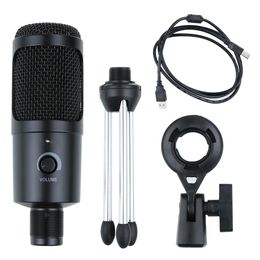 Micrófono de condensador micro USB para estudio, para ordenador, pc, Karaoke, con soporte para grabación de juegos de Youtube
