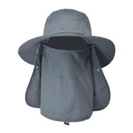 Outdoor Hats Fishing Suns Anti UV Protection Face Neck Flap Sun Cap Headband Rain Hat Foldable Windproof For Hiking