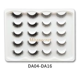 10 Pairs Faux 3D Mink Eyelashes False Eyelash Lash Mixed Natrual Long Wispies Cruelty Free Eye Lashes Extension Makeup