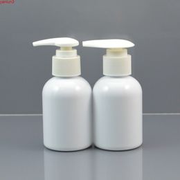 50pc/lot 100ml White Plastic Shampoo Bottle, Dispening Pump Cap,Empty Cream Container,Refillable Lotion Bottle,4oz PET Jargood qty