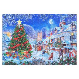 Christmas Wooden Jigsaw Puzzles A3 Gifts DIY Creative Beautiful Unique Children handmade Santa Claus Arts and Crafts Shaped Puzzle Gift for Adults Kids Festival