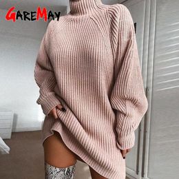 Turtleneck Sweater Women Spring Autumn Long Sleeve Pullover Female Casual Loose Knitted Pullovers Basic Rib Tops 210428