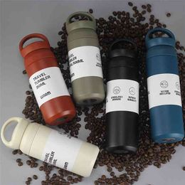 350/500ml Fashion Thermos Coffee Mug Cup Stainless Steel Tumbler Vacuum Flask Water Bottle For Girls Women Office Travel Tea Mug 210809