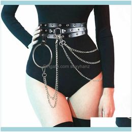 & Fashion Aessoriessexy Pub Female Leather Skirt Belts Punk Gothic Rock Harness Waist Metal Chain Body Bondage Hollow Belt Aessories For Lad