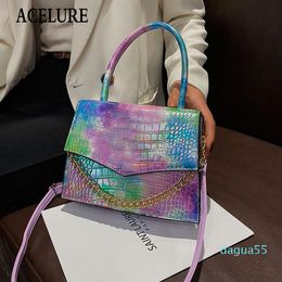 Tie Dye Alligator PU Leather Shoulder Bags For Women Beautiful Female Ladies Purse Fashion All-match Small Handbags Cross Body