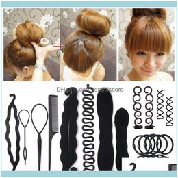& Productsdonut Hair Maker Styling Tools Braiding Aessories For Women Girls Twist Clip Disc Pull Hairpins Multi Style1 Drop Delivery 2021 Sx