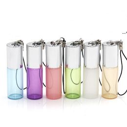 NEW5Ml Pendant Pearl Lustre Colour Rollon Metal Roller Ball Bottle Essential Oil Empty Perfume Glass Vials Key Chain Glass Roller RRD10990