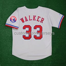 Men Women Youth Embroidery Larry Walker Mont Expos Road w/ Team Patch Grey Jersey All Sizes