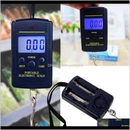 Sundries Home & Garden40Kg Digital Lcd Display Hanging Lage Fishing Weight Fine Weighing Balance Libra Steelyard Household Scales Drop Delive