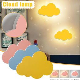 Wall Lamps LED Bedroom Bedside Lamp Warm Cartoon Aisle Corridor Cloud Night Lights Decorations Art Room Decor