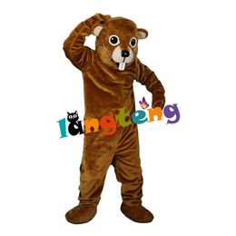 Mascot Costumes818 Brown Gopher Mole Mouse Mascot Costume Adult Cartoon For Holiday