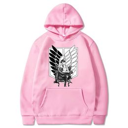 2021 Attack On Titan Hoodies Men Sweatshirts Autumn Winter Warm Hoodie Cosplay Costumes Anime Hoodie Harajuku Pullover Y0803