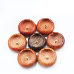 Mini Round wooden incense stick holders Fragrance lamps buddhist articles bowl incense holder incenses burner censer