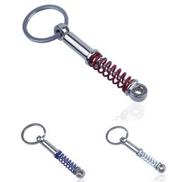 Keychains Lanyards Keychains Car Keyring Piston Absorber Shape Keychain Decoration Key Chain Pendant Auto Accessories Chaveiro Para Carro Automobile