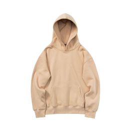 Hoodies Hoodies Sweaters Autumn and Winter Solid Colour Hip-hop Oversize Plus Velvet Thick Cotton Pullover Pocket