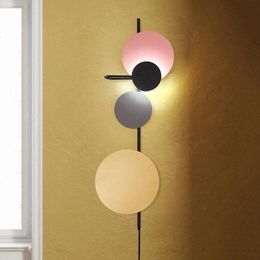 Wall Lamp Ins Planet With Plug Colourful Lights For Home Bedroom Living Room Sconce Light Decor Switch Button LED