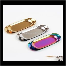 Other Housekeeping Organisation Home & Garden Drop Delivery 2021 Chic Metal Tray Dessert Plate Storage Coloured Stainless Steel Oval Towel Tra