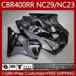 Body Kit For HONDA CBR400 RR NC29 CBR 400 RR CC NC23 400CC 88-99 Bodywork 66No.47 CBR400RR 94 95 96 97 98 99 CBR Silvery grey 400RR 1994 1995 1996 1997 1998 1999 OEM Fairing