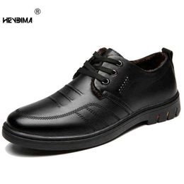 Men's Solid Colour Breathable Leather Shoes Loafers Men Moccasins Business Formal Shoes Low-Top Lace-Up Soft Bottom Casual Shoes H1125