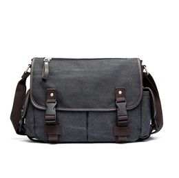 Women Business Messenger Bags For Men Shoulder Canvas Crossbody Pack Retro Duffel Handbags Casual Office Travel Bag