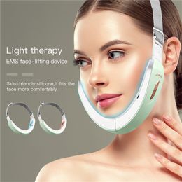 EMS V shape Facial Lifting LED Photon Slimming Vibration Massager Wrinkle Remover Double Chin remover face Line Lift