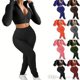 Women Tracksuits Two Pieces Set Outfits Zipper Jogger Suits Tank Top + Shorts Sweatsuit Fashion Leisure Solid Colour Pineapple Sports Suit