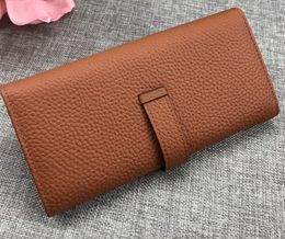 high quality Famous designer brand new togo leather long wallet purse card holder