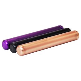 Smoking Colourful Aluminium Alloy Portable Dry Herb Tobacco Preroll Rolling Horn Cone Cigarette Cigar Holder Stash Case Storage Tube Seal Pill Box Jars DHL Free