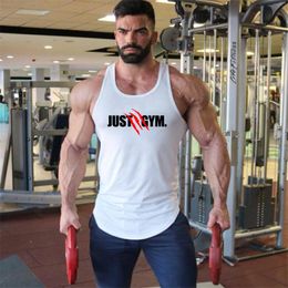Brand Fitness Stringer Tank Tops Men Gyms Shirt Sportwear Singlet Men Canotta Bodybuilding Tanktop Debardeur Homme Musculation 210421