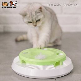 SUPREPET Electric Funny Cat Toy Feather Intelligent Kitten Ball Automatic Moving Feathers Pet Cats Toy Cat Supplies 210929