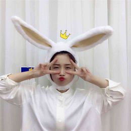 Cute Girls Hat Plush Rabbit Bunny Ears Hat Earflap Cap Head Warmer Photo Supplies Soft Comfortable Unique Sweet Women Bunny Hat Y21111