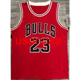 Men's Embroidered 23# Michael classic edition red basketball jersey S M L XL XXL