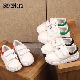 School Student White Kids Shoes for Girl Baby Boy Shoes Flat Causal Running Shoes Toddler Classic Children Sneakers Boys C12191 210329