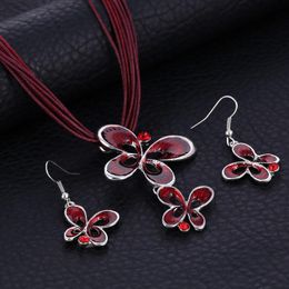 Earrings & Necklace Charming Dragonfly Gecko Animal Silver Plated Drop For Women Geometric Stainless Steel Pendant Jewelry Sets