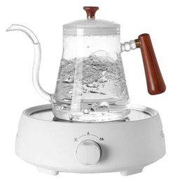 Glass Turkish Tea Maker Long Dripper Nozzle Drip Kettle Multiple Colour Coffee Pot with Curved