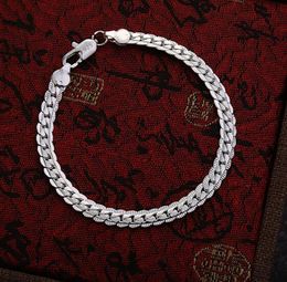 925 Sterling Silver 5MM Snake Bone Bracelet Fashion Bracelets For Men Women Wedding Party Jewellery Bracelet DIY accessories 8 Inch