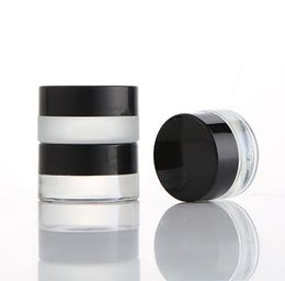 Clear/Frosted Glass Jars Bottle 3g 5g 7g Cosmetic Jar with inner PP Liner for hand face cream Lip Balm lotion Clear/Frost SN2350